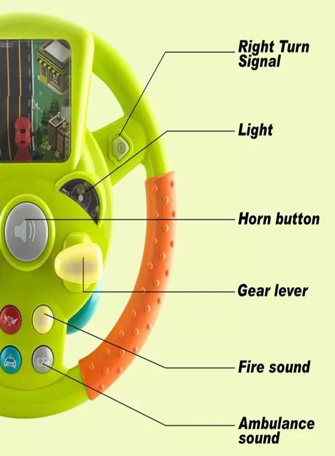 Space Enterprises Steering Wheel Toy for Kids Simulation Driving Car Toy with Light & Sound Mode Experience The Fun of Driving Car Toys - Automatic Steering Wheel - Image 4